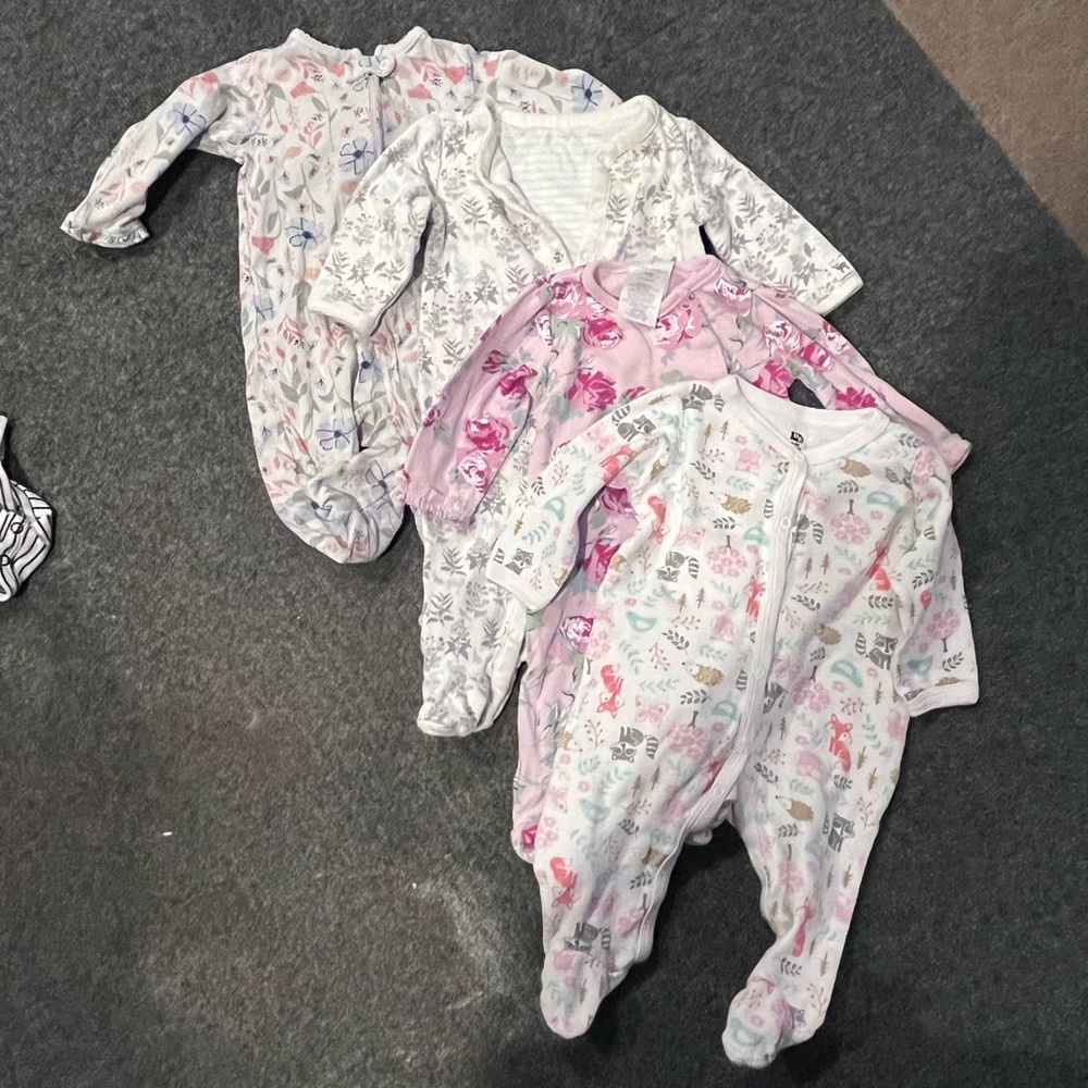 Floral and Animal Print Kids One Pieces